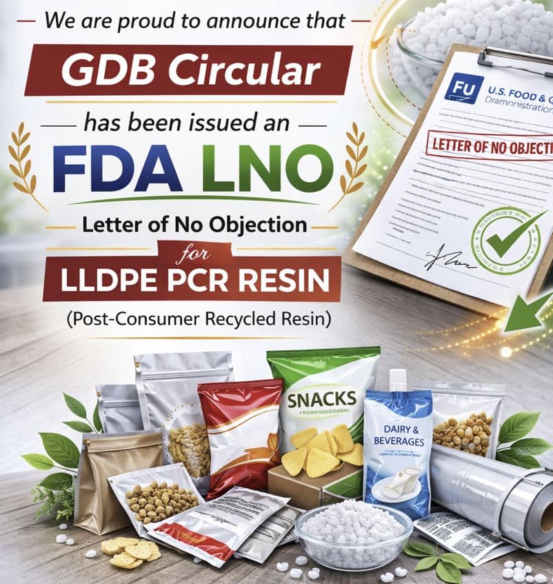 GDB Circular Receives FDA Approval for Food-Grade Recycled Resin