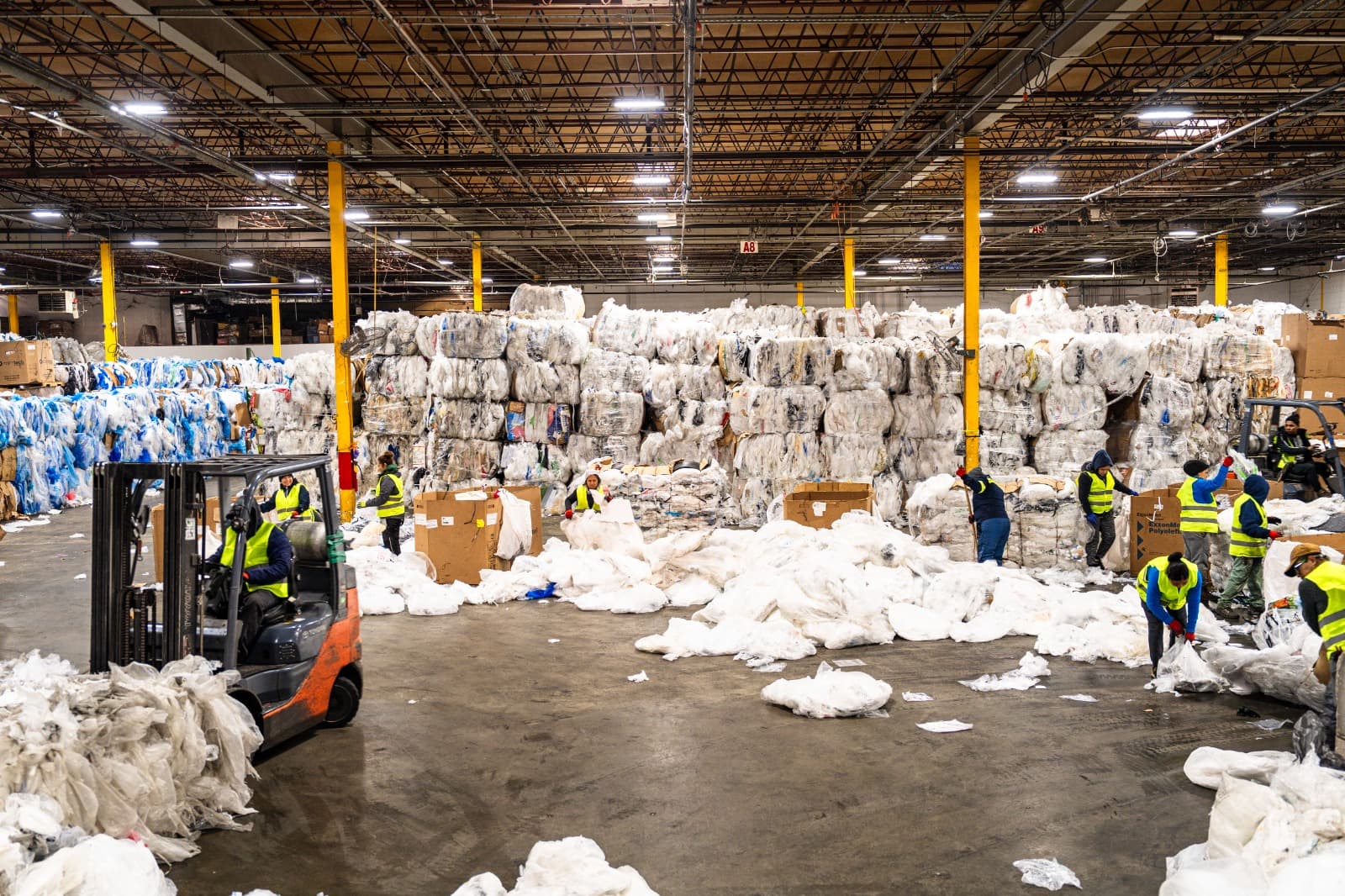 Plastic scrap warehouse operations